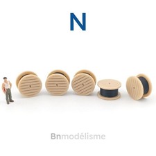 N 1/160 Lot 5 Tourets, Accessoires Détaillés Diorama Marchandises Train 1:160