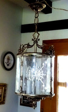 Lanterne bronze doré style