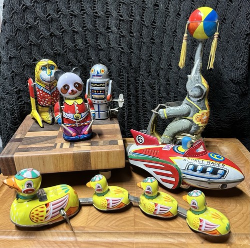 Vintage tin wind toy - toy, 6