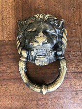 HEURTOIR EN BRONZE " TÊTE DE LION " Hauteur 17,8 cm