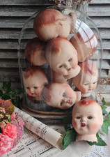 ANCIENNE TETE DE POUPEE FRANCE H40 CARTON BOUILLIE JAMAIS POSEE ANNEES 30/40