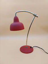 Lampe laiton aluminium rouge année 50 vintage modèle unique
