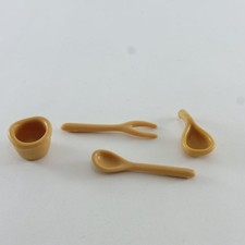 11462 Playmobil Lot de Vaisselle Marron Western Médiéval