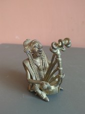 Statuette artisanale en métal – Musicien traditionnel – Art ethnique africain