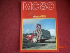 ANCIENNE  BROCHURE   PUBLICITAIRE  CHARIOT  ELEVATEUR   MANITOU  MC 80   11/1975