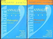 Annales baccalaureat 1995, Philosophie toutes serie - lot de 2 vo