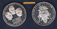 Médaille Apollo 17 Astronaute Evans Gernan Schmitt Argent 999 %