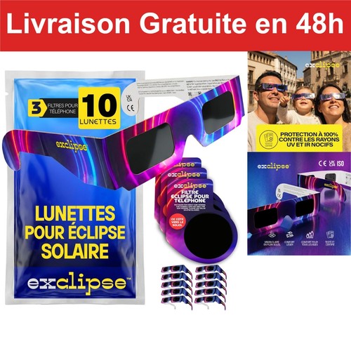 Lunettes éclipse solaire - , x10