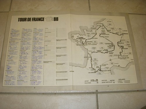 Cyclisme carte tour france - tour,