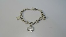 Bijou Bracelet gourmette à breloques maille argent 925