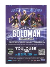 FLYER - JEAN JACQUES GOLDMAN : CONCERT A TOULOUSE 2024 MINI AFFICHE QUEEN