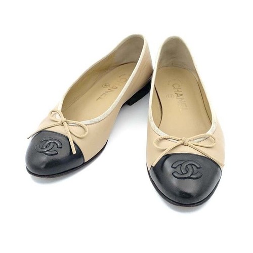 Chanel ballerines bicolores - chanel,