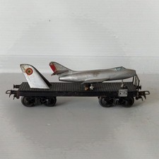 marque VB train ho ancien WAGON PORTE AVION véritable et ancien AVION SOLIDO