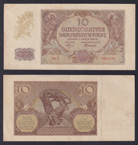 Billet pologne zlotych 1940 - zlotych,