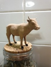 Ancien Santon Creche Noel Devineau Bœuf Patte Allumette  Taille 3