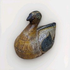 Ancien Canard en bois, Leurre, formant Boîte.