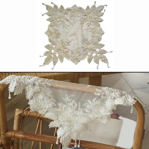 Napperon dentelle perlée