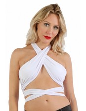 Crop Top Femme Dos Nu Laçage