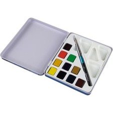 [D131900910] DALER ROWNEY Mini boîte aquarelle de voyage - 10 couleurs