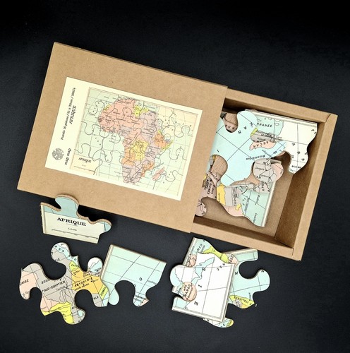 Puzzle bois afrique map - bois, africa