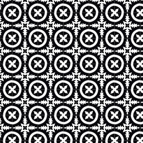 12th noir blanc floral - 1:, et