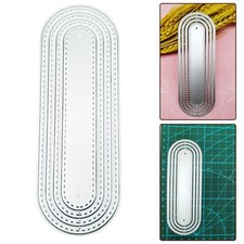 Matrices de coupe ovale argentée élégantes pour des résultats faciles et pro