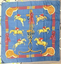 Foulard Hermès Carré Jumping Cheval Équitation 