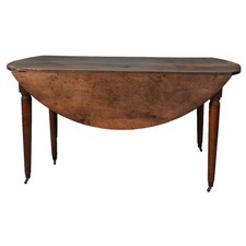 Table à volets directoire à rallonges en noyer