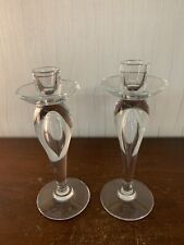 Paire de bougeoirs en cristal