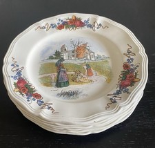 6 assiettes Dessert OBERNAI " Sarreguemines résistant lave vaisselle