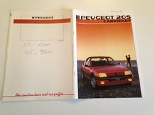 PEUGEOT 205cabriolet publicité dépliant brochure PUBLICITAIRE VINTAGE C10