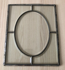 Ancien Vitrail Verre Vitre Glace Porte Pendule Horloge Stained Glass Buntglas