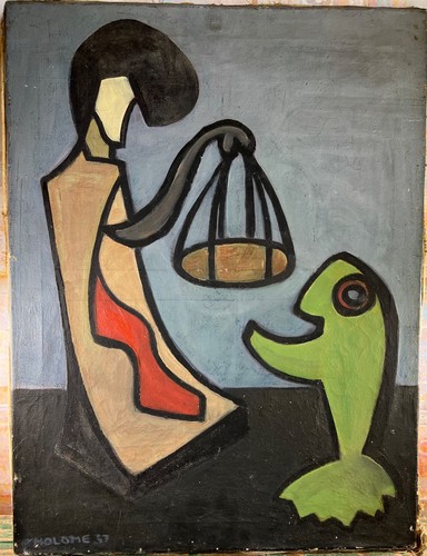 Huile sur toile cubiste