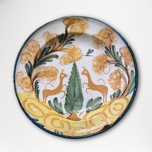 Assiette faïence cerfs - faïence,, &