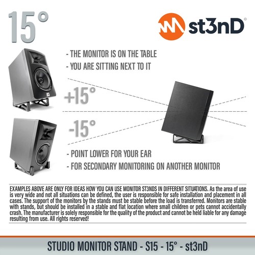 Studio monitor stand - stand, 15°
