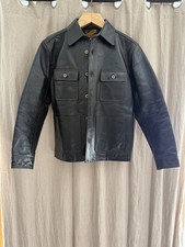 The shop vancouver y2 leather horsehide chore shirt size 46