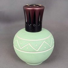 Lampe Berger ancienne en grès? Céramique? vert vintage déco rétro