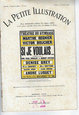 Petite illustration théâtrale SI JE VOULAIS Géraldy et Spitzer 1924
