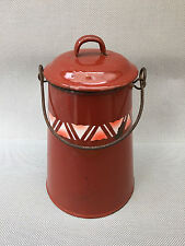 Ancien bidon de lait en émail vintage déco design années 50 french antique