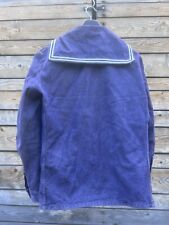 S Veste Militaire Vareuse Marine Nationale Vintage Bleue Vêtement de Travail