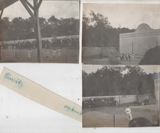 3 Photos originales 1911 -  BIARRITZ (64) - Pelote Basque - Jeu de Paume -