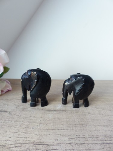 Couple figurines élephants - , en