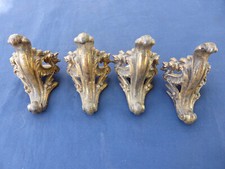 4 pieds pendule laiton doré ancienne