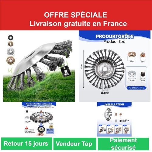 Tête brosse débroussailleuse - brosse,