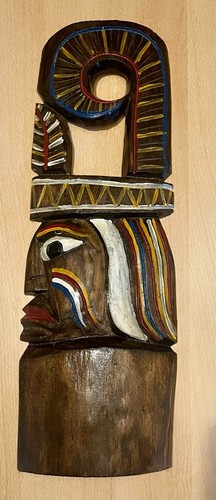 Masque indien bois - indien, en