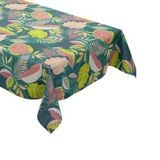 Nappe de Table en Toile Cirée Vert ' Jungle Feuilles C142101 Carré Rond Oval