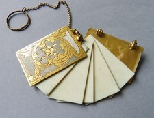 calepin carnet de bal 19e siècle métal doré danse book