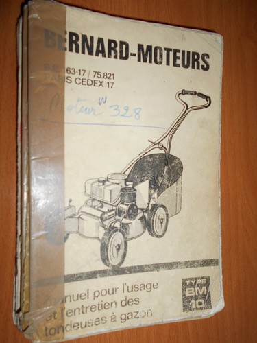 Bernard tondeuse bm10 notice - bernard,