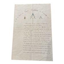 Document Maçonnique - Grand orient de france - 1822