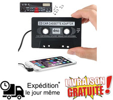Cassette Adaptateur Jack Universelle Compatible avec tous les lecteurs cassettes